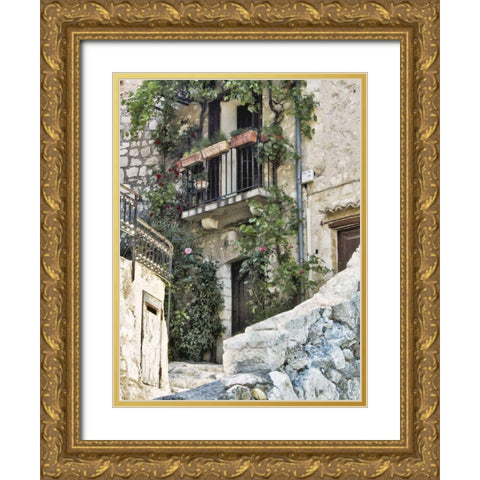 Cobbled Walkway IV Gold Ornate Wood Framed Art Print with Double Matting by Perry, Rachel