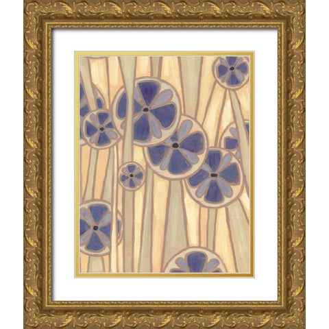 Lavender Reeds I Gold Ornate Wood Framed Art Print with Double Matting by Deans, Karen