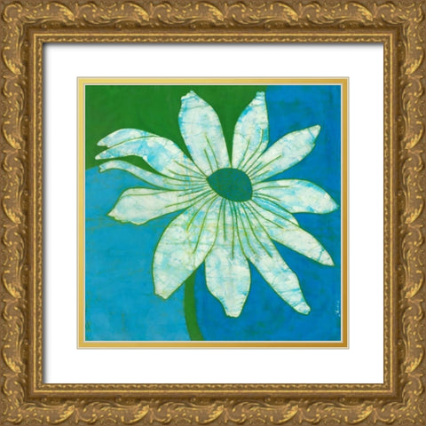 Monterey White Gold Ornate Wood Framed Art Print with Double Matting by Davis, Andrea