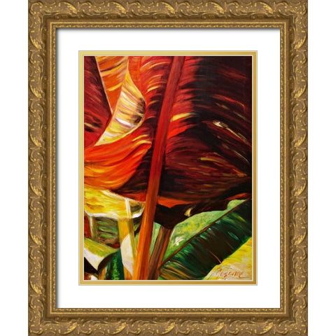 Banana Duo II Gold Ornate Wood Framed Art Print with Double Matting by Wilkins, Suzanne