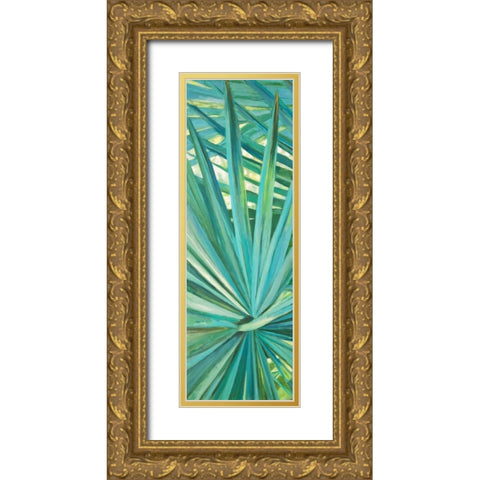Fan Palm I Gold Ornate Wood Framed Art Print with Double Matting by Wilkins, Suzanne