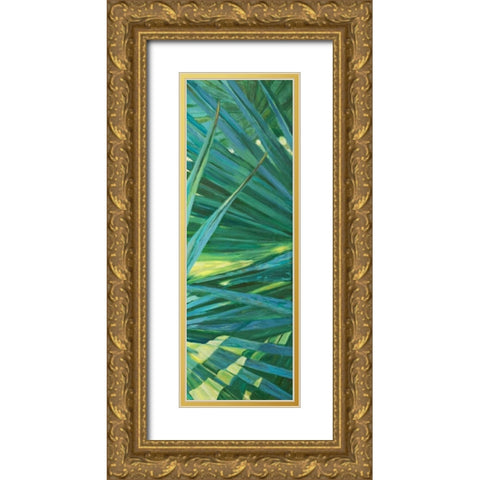 Fan Palm II Gold Ornate Wood Framed Art Print with Double Matting by Wilkins, Suzanne