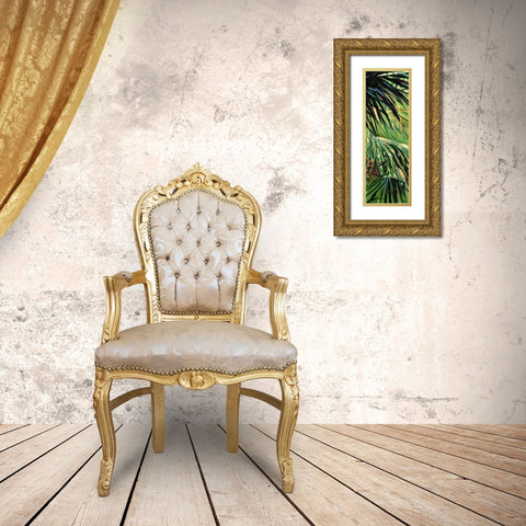 Just Fronds Gold Ornate Wood Framed Art Print with Double Matting by Wilkins, Suzanne
