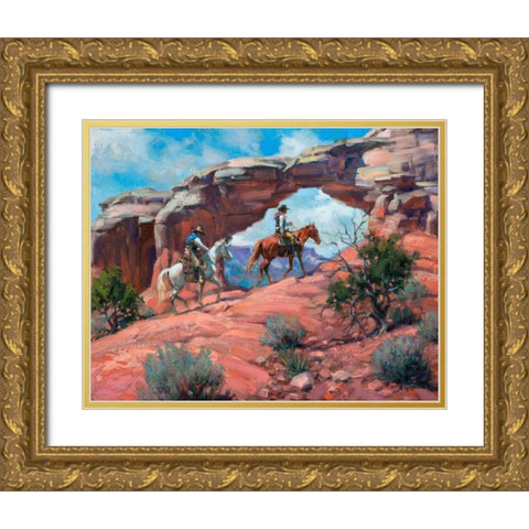 Between Rocks and Hard Places Gold Ornate Wood Framed Art Print with Double Matting by Sorenson, Jack