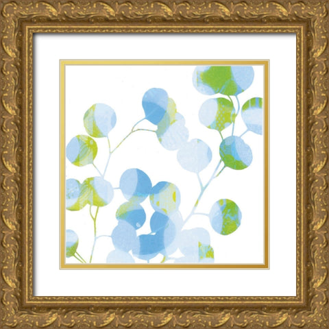 Blue Plums II Gold Ornate Wood Framed Art Print with Double Matting by Mountain, Ricki