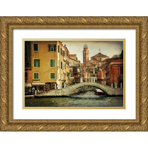 Hotel Gardena I Gold Ornate Wood Framed Art Print with Double Matting by Head, Danny