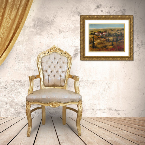 Tuscany II Gold Ornate Wood Framed Art Print with Double Matting by OToole, Tim