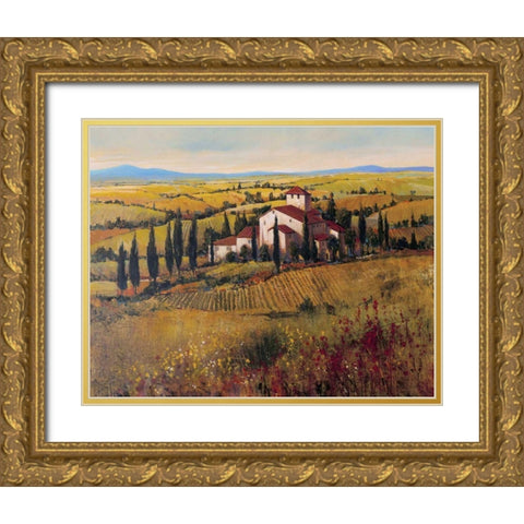 Tuscany III Gold Ornate Wood Framed Art Print with Double Matting by OToole, Tim