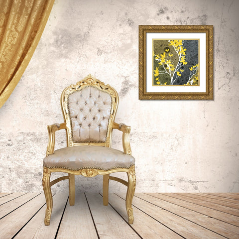 Moon Flowers II Gold Ornate Wood Framed Art Print with Double Matting by Burghardt, James