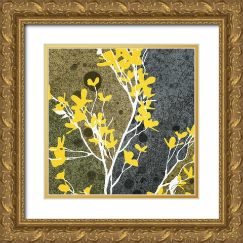 Moon Flowers II Gold Ornate Wood Framed Art Print with Double Matting by Burghardt, James