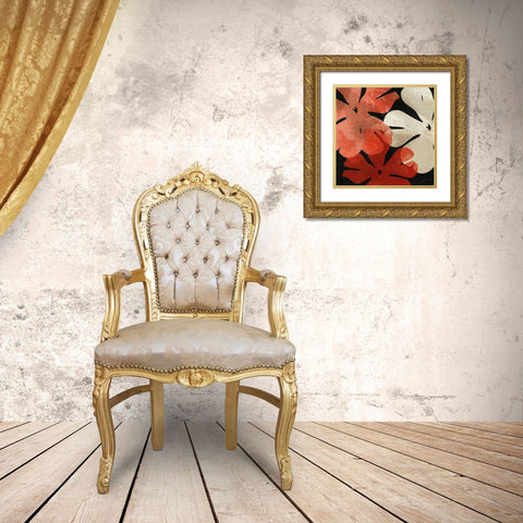 Bloomer Tiles III Gold Ornate Wood Framed Art Print with Double Matting by Burghardt, James
