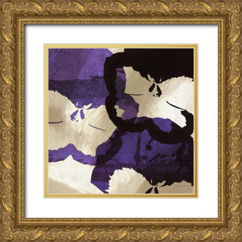 Bloomer Tiles VIII Gold Ornate Wood Framed Art Print with Double Matting by Burghardt, James