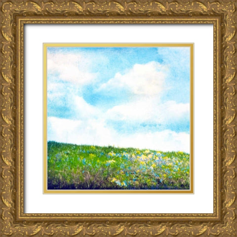 Bright Field I Gold Ornate Wood Framed Art Print with Double Matting by Blixt, Ingrid