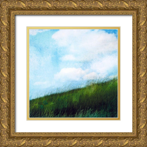 Bright Field II Gold Ornate Wood Framed Art Print with Double Matting by Blixt, Ingrid