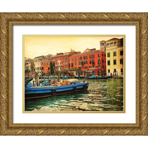 Venice in Light III Gold Ornate Wood Framed Art Print with Double Matting by Head, Danny