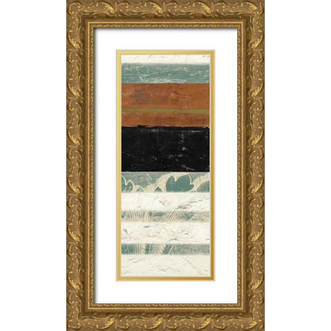 Acanthus Abstraction II Gold Ornate Wood Framed Art Print with Double Matting by Goldberger, Jennifer