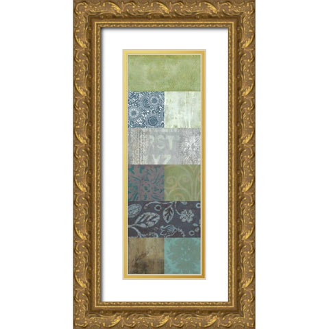 Zen Panel I Gold Ornate Wood Framed Art Print with Double Matting by Vision Studio