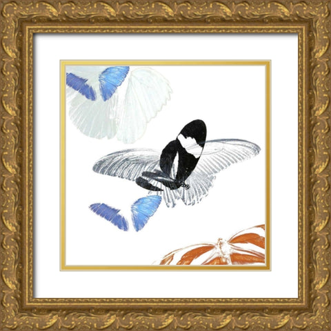Butterfly Inflorescence I Gold Ornate Wood Framed Art Print with Double Matting by Project, A.