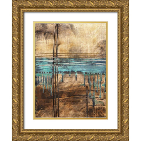Expanse I Gold Ornate Wood Framed Art Print with Double Matting by Higby, Jason
