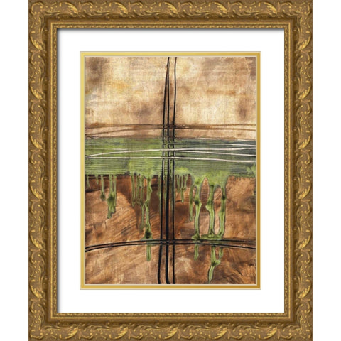 Expanse II Gold Ornate Wood Framed Art Print with Double Matting by Higby, Jason