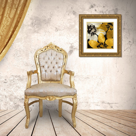 Bloomer Tiles IX Gold Ornate Wood Framed Art Print with Double Matting by Burghardt, James