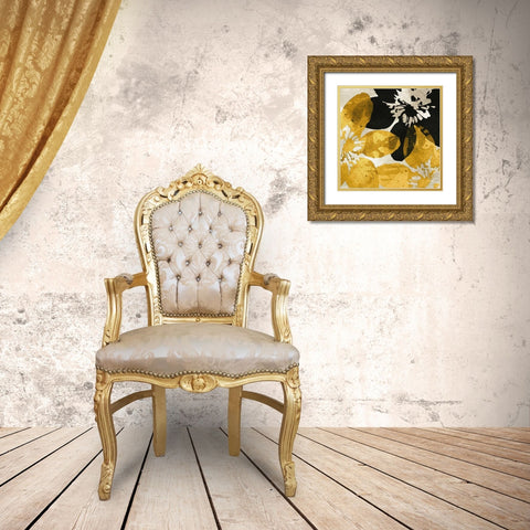 Bloomer Tiles X Gold Ornate Wood Framed Art Print with Double Matting by Burghardt, James