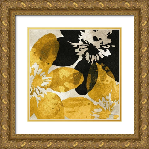 Bloomer Tiles X Gold Ornate Wood Framed Art Print with Double Matting by Burghardt, James