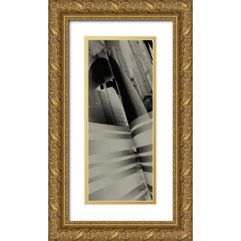 City View I Gold Ornate Wood Framed Art Print with Double Matting by Ling, Tang