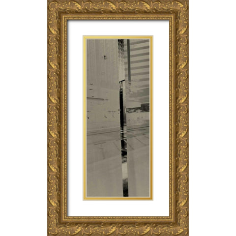 City View II Gold Ornate Wood Framed Art Print with Double Matting by Ling, Tang