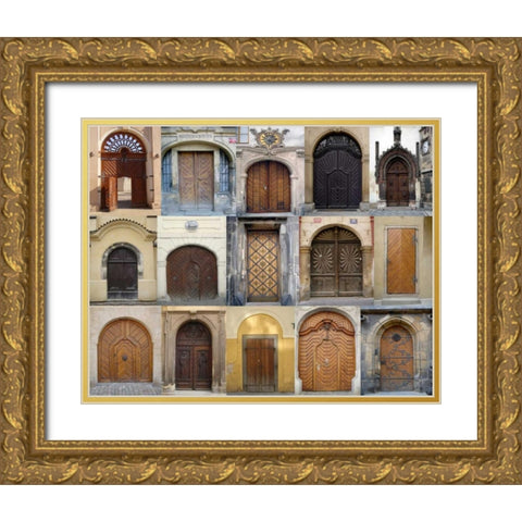Doors II Gold Ornate Wood Framed Art Print with Double Matting by Christensen, Jim