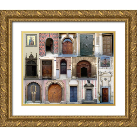 Doors III Gold Ornate Wood Framed Art Print with Double Matting by Christensen, Jim