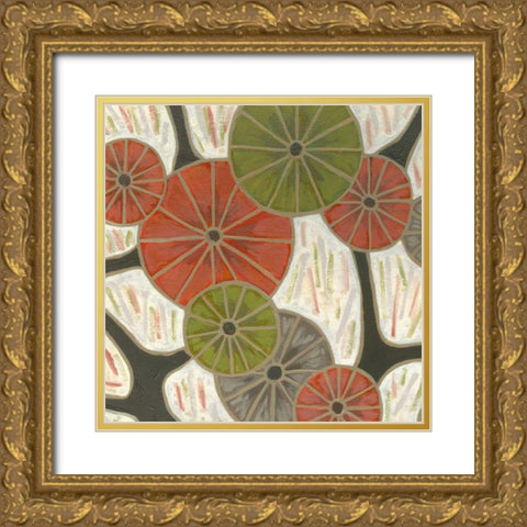 Morning Glories I   Gold Ornate Wood Framed Art Print with Double Matting by Deans, Karen