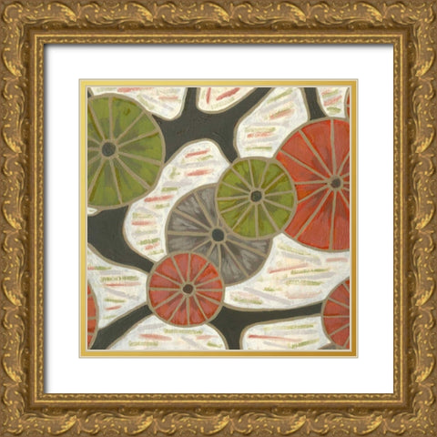 Morning Glories II  Gold Ornate Wood Framed Art Print with Double Matting by Deans, Karen
