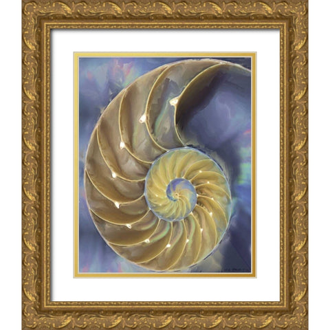 Shell Extraction II Gold Ornate Wood Framed Art Print with Double Matting by Henry, Lola