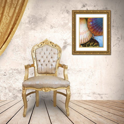 Shell Extraction IV Gold Ornate Wood Framed Art Print with Double Matting by Henry, Lola