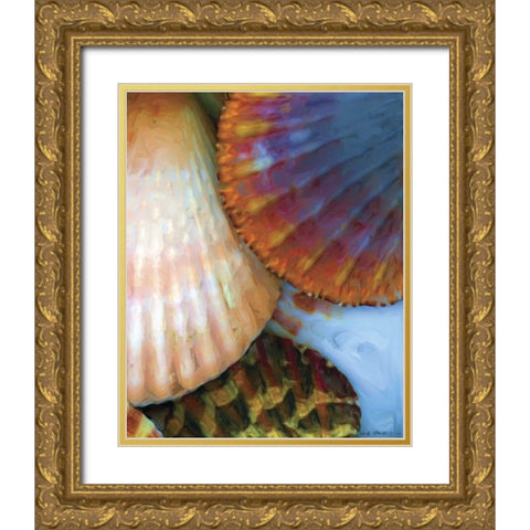 Shell Extraction IV Gold Ornate Wood Framed Art Print with Double Matting by Henry, Lola