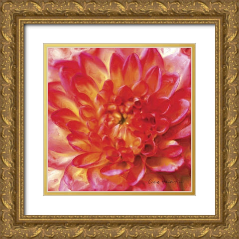 Painterly Flower II Gold Ornate Wood Framed Art Print with Double Matting by Henry, Lola