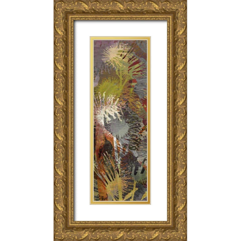 Thistle Panel I Gold Ornate Wood Framed Art Print with Double Matting by Burghardt, James