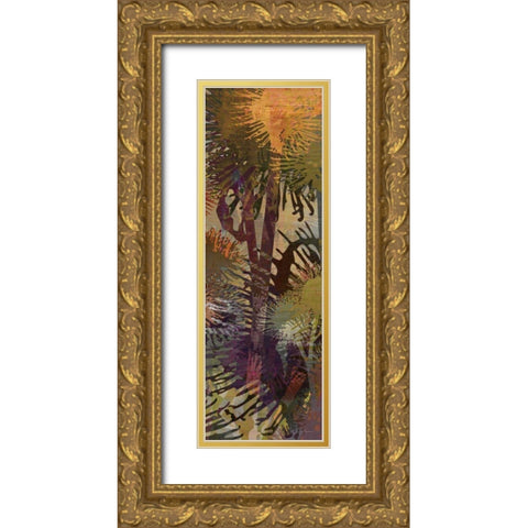 Thistle Panel II Gold Ornate Wood Framed Art Print with Double Matting by Burghardt, James