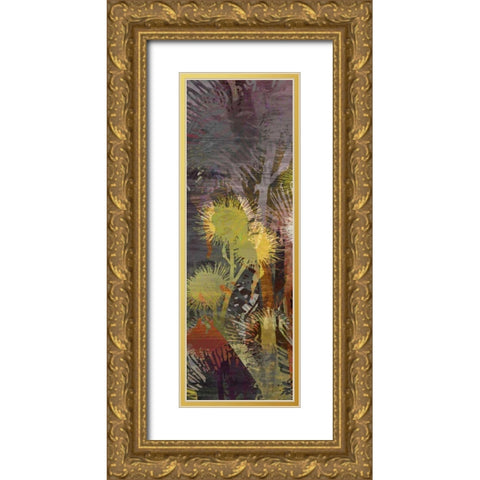 Thistle Panel III Gold Ornate Wood Framed Art Print with Double Matting by Burghardt, James