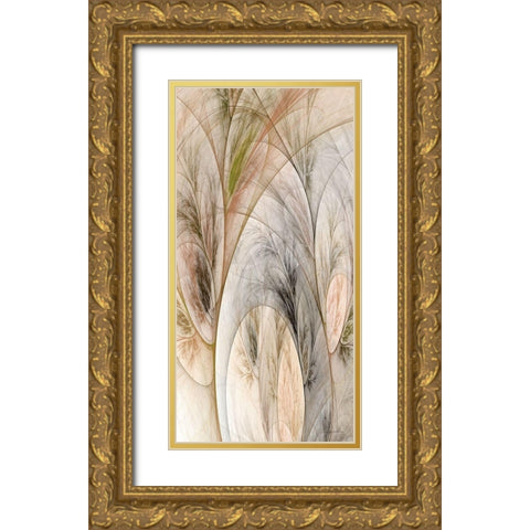 Fractal Grass I Gold Ornate Wood Framed Art Print with Double Matting by Burghardt, James