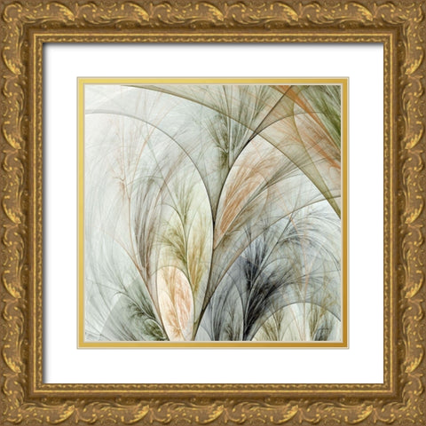 Fractal Grass V Gold Ornate Wood Framed Art Print with Double Matting by Burghardt, James