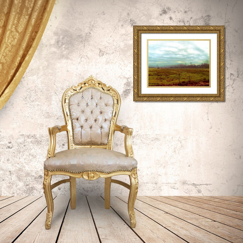 Landscape II Gold Ornate Wood Framed Art Print with Double Matting by Harrington, Danielle