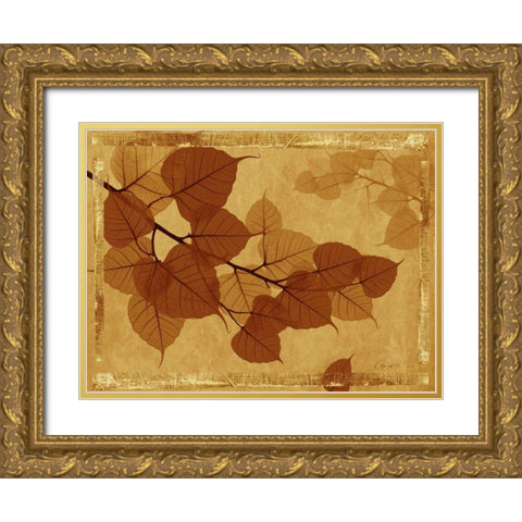 Ghost Leaves I Gold Ornate Wood Framed Art Print with Double Matting by Bay, Noah