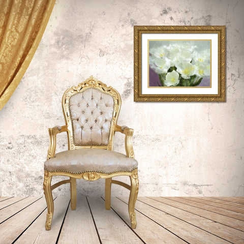 Sunlit Tulips I Gold Ornate Wood Framed Art Print with Double Matting by Bay, Noah