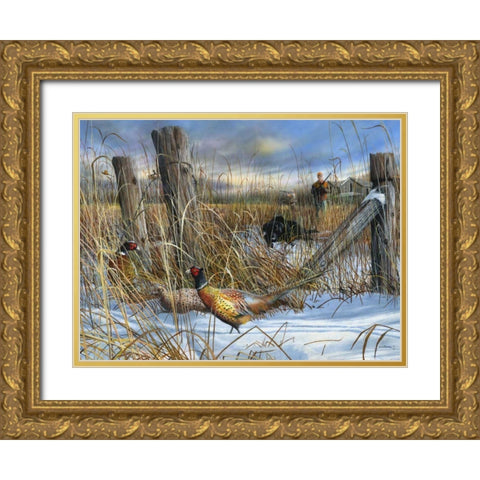 Corner Post Gold Ornate Wood Framed Art Print with Double Matting by Daniel, Kevin