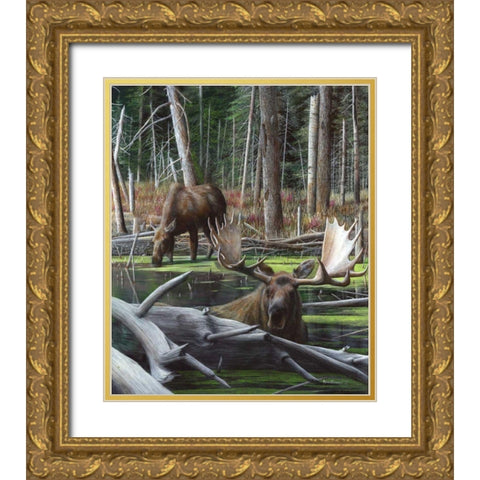 At Rivers Edge I Gold Ornate Wood Framed Art Print with Double Matting by Daniel, Kevin