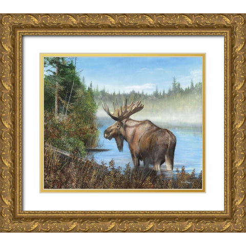 At Rivers Edge II Gold Ornate Wood Framed Art Print with Double Matting by Daniel, Kevin