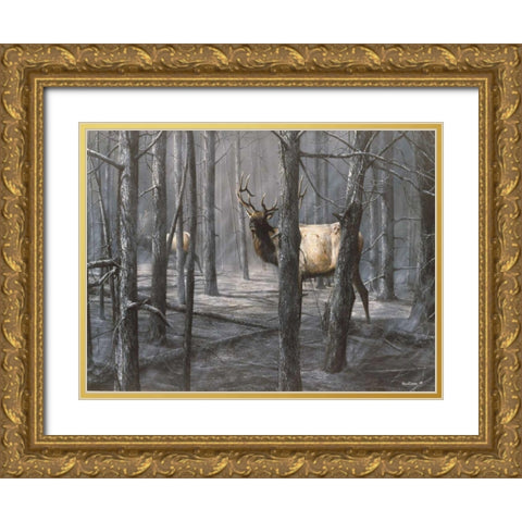 Consequence of Fire Gold Ornate Wood Framed Art Print with Double Matting by Daniel, Kevin