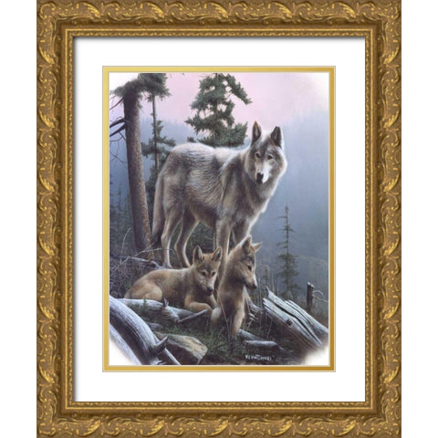 Vantage Point I Gold Ornate Wood Framed Art Print with Double Matting by Daniel, Kevin